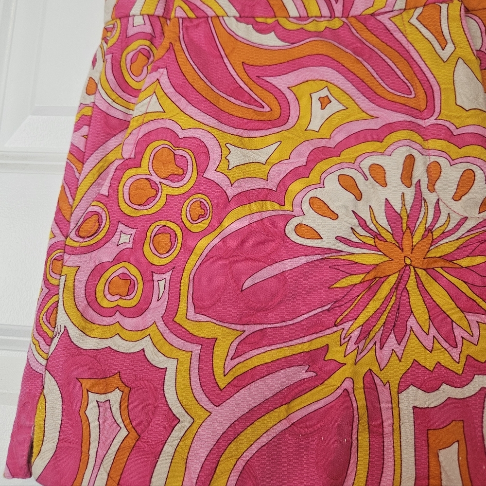 Trina Turk Corbin 2 Limited 25th Anniversay Jaquard Vibrant Printed Shorts S 6 - Picture 7 of 7